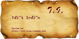 Tót Irén névjegykártya