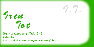 iren tot business card